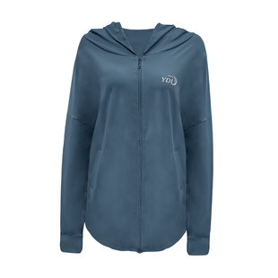 宽松大码胖mm女健身服瑜伽上衣速干跑步罩衫显瘦拉链连帽运动外套