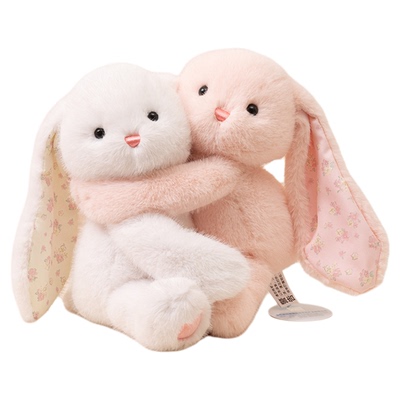 正版拥抱小兔子玩偶情侣毛绒玩具公仔抱枕婚庆压床布娃娃生日礼物