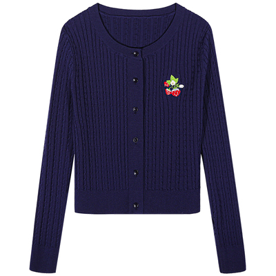 落落狷介冰丝开衫针织衫女