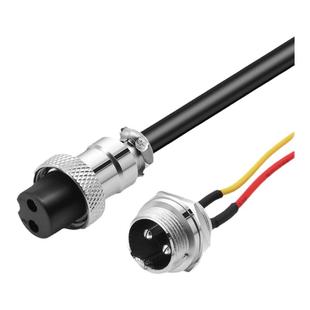 GX12航空插头插座 定制公头母头2 3 4 5 6 7芯电缆线双母头连接器