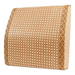 椰棕硬靠背办公室腰靠汽车靠垫实木沙发海绵靠背夏季藤凉席可拆洗