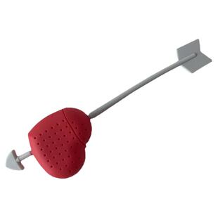 创意可爱长柄硅胶泡茶器爱心茶滤球办公室花茶叶过滤器情人节礼物