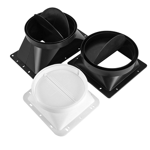 加厚抽油烟机出风口底座厨房排烟管止回阀通用型方形排风口配件