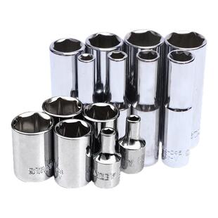 史丹利套筒六角套筒头加长小飞棘轮扳手汽修套头工具配件3/8英寸