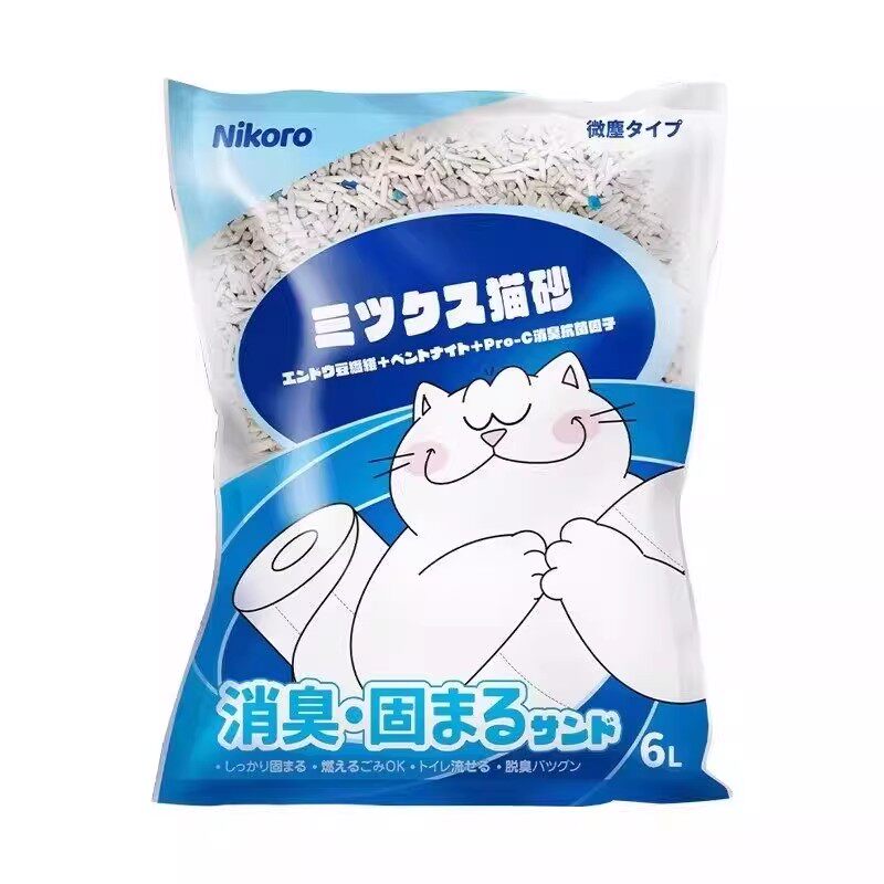 妮可露豆腐膨润土混合猫砂除臭