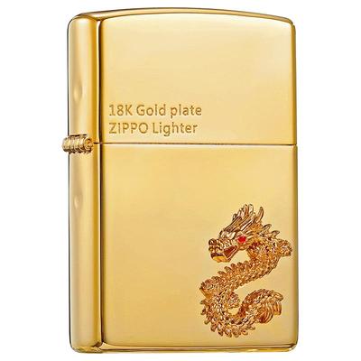 zippo打火机18k镀金生肖龙送礼