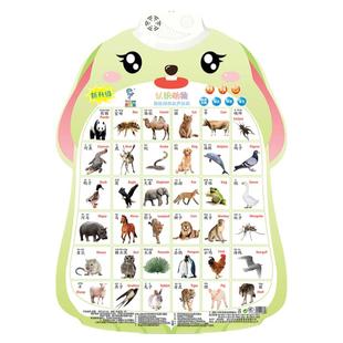 认识动物挂图有声看图识字认物宝宝启蒙早教儿童益智认知婴儿挂画