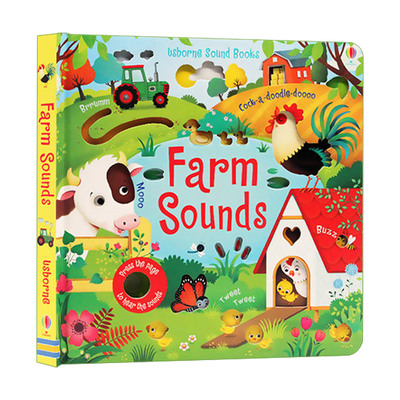 英文原版绘本 Usborne Farm Sounds 农场发声书 纸板书 聆听农场的各种声音 英文版 进口英语原版书籍