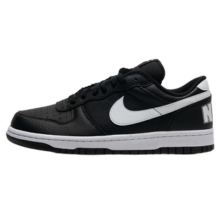 耐克官方正品男鞋2025秋冬新款皮面运动鞋轻便黑色休闲鞋板鞋男款