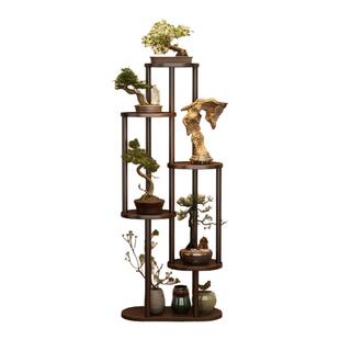 博古架茶室茶叶置物架子简约现代实木花架氛围布置高级感摆放架子