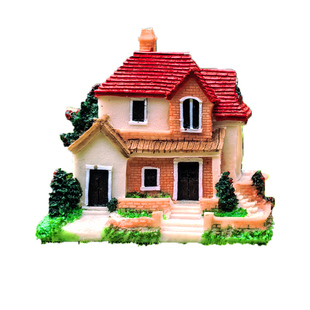 迷你仿真洋房大别墅房子房屋模型摆件庭院微景观盆景鱼缸造景装饰