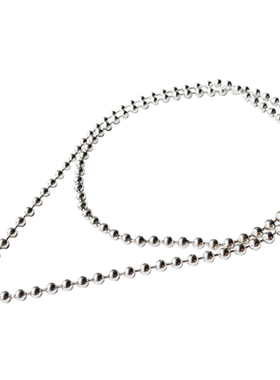 纯银圆珠项链挂链百搭S925男女士