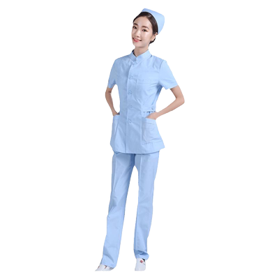 护士服分体套装护士服套装女冬短袖立领月嫂医生美容院牙科工作服
