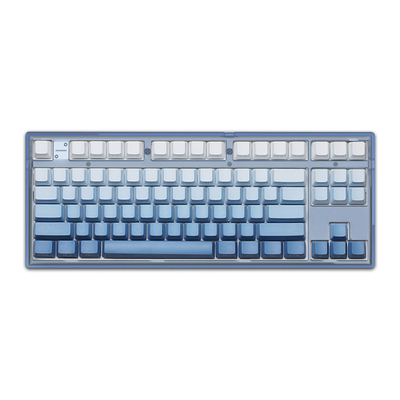 腹灵MK870Pro雾蓝侧刻游戏键盘