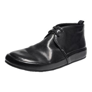 dreambox钧博水洗马皮男士秋冬短靴轻便舒适中帮男靴复古马丁靴