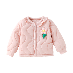 儿童外套秋冬季婴儿1岁3加绒保暖上衣女童冬装内穿棉衣宝宝衣服