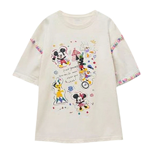 女童夏季薄款T恤卡通可爱短袖2025新款上衣夏装柔软洋气宽松童装