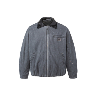 【UNAPS】底特律6.2短款工装羽绒服男女保暖做旧翻领羽绒夹克外套