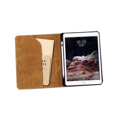 手工欧美保护真皮疯马iPad磁吸