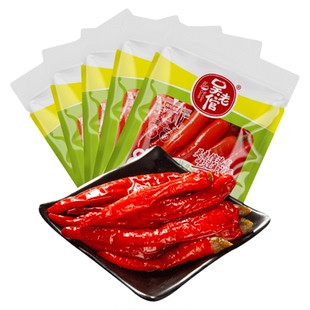 吴老倌泡红椒220g四川农家风味老坛泡菜泡辣椒泡红辣椒调料腌菜