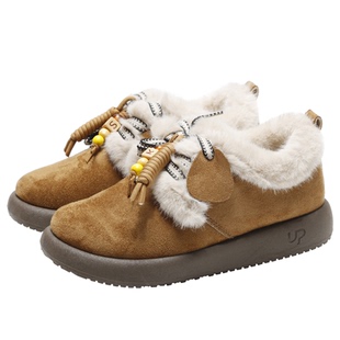 老北京布鞋女士冬季新款毛绒勃肯鞋加绒保暖棉鞋防滑软底妈妈鞋