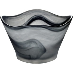 轻奢云雾玻璃水果盘碗碟套装盘子高级感沙拉碗高颜值西餐盘餐厅用