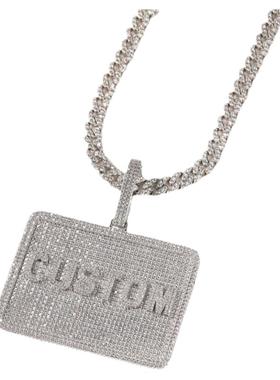 ICEBLING方块英文字母定制吊坠