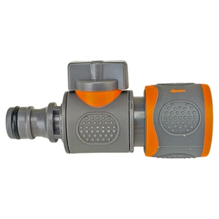 德奥1寸4/6分包胶直通阀门带开关软水管双奶嘴快接皮管对接修补接