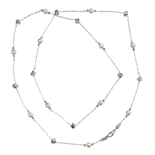 方糖家 时髦气质天然强光珍珠满天星长款项链轻奢高级感毛衣链女