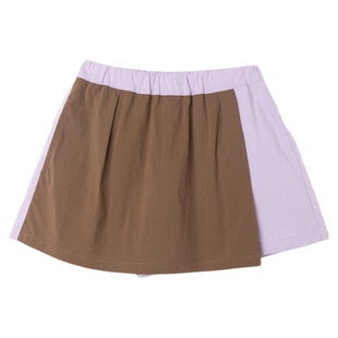 Mitti2025夏季新款女童裤子棉锦弹力松紧腰撞色A型儿童裙裤中大童