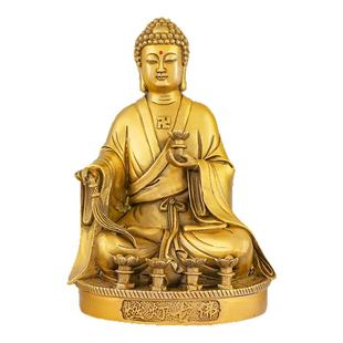 善缘堂燃灯古佛像黄铜佛像定光佛燃灯佛佛祖佛堂铜像家用桌面摆件