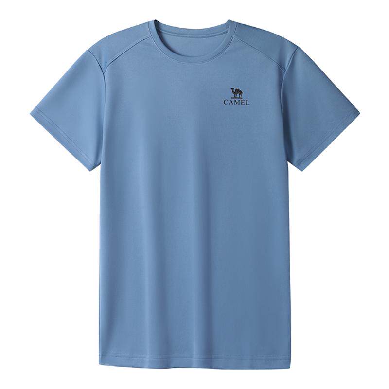 [骆驼滑滑T]户外速干T恤男女夏运动短袖
