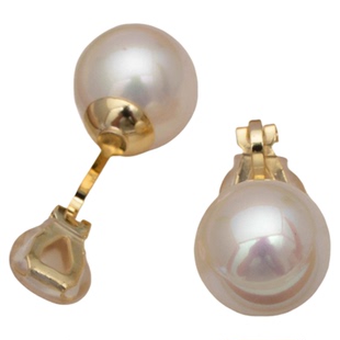 白彩色立体圆珍珠三角耳夹优雅复古港风耳环无耳洞免打孔耳钉耳饰