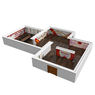 平面设计基础到实战导视门头文化墙展厅舞台效果图V-Ray视频教程