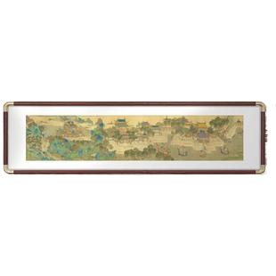 清明上河图客厅靠山装饰画新中式办公室挂画沙发背景墙壁画山水画