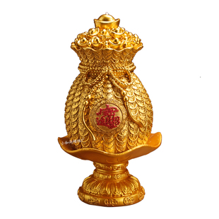 小和尚聚福金钱袋元宝彩色财神殿莲花灯蜡烛供佛观音家用招财进宝