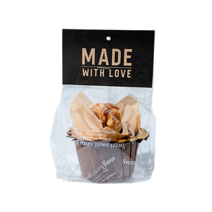 卡头袋雪花酥玛德琳一次性马芬蛋糕纸杯机封纽扣饼干袋页眉包装袋