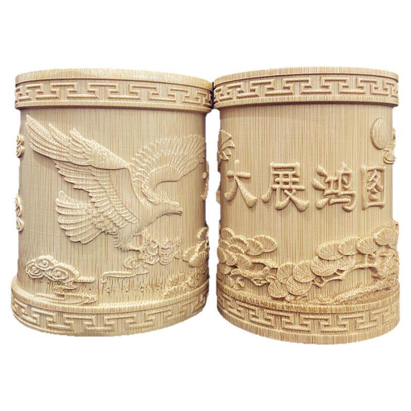 大展鸿图立体笔筒毛笔筒商务礼品办公桌摆件饰品节日送礼