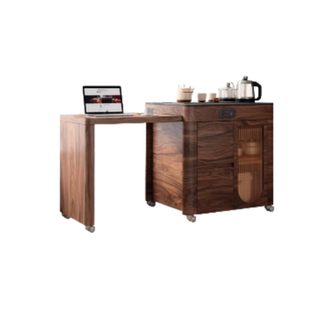 木小咖 茶语可伸缩阳台茶车小型实木茶桌功夫茶家用可移动茶台