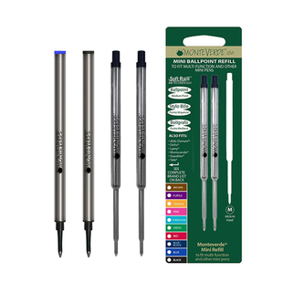 美国Monteverde笔芯 通用Waterman水人威迪文圆珠宝珠签字笔替芯