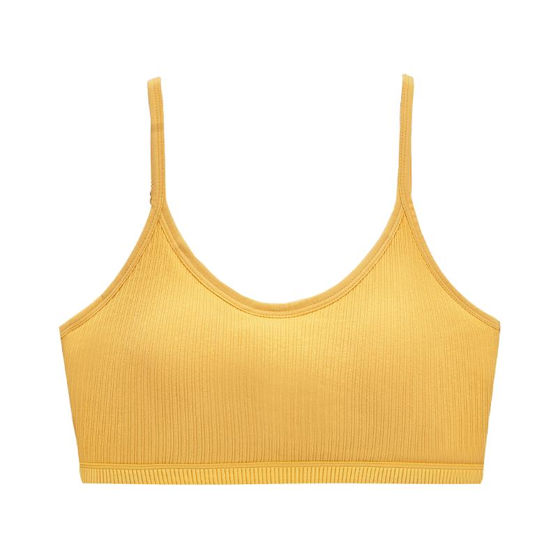 美背无钢圈薄款内衣女小胸聚拢运动吊带背心抹胸式一体裹胸文胸罩