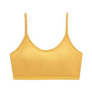 美背无钢圈薄款内衣女小胸聚拢运动吊带背心抹胸式一体裹胸文胸罩