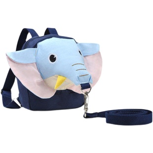 儿童防走失背包宝宝安全带牵引绳防丢失遛溜娃大象小孩书包防丢绳