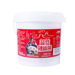 乐落食商用外卖蒜蓉辣椒酱大桶装风味潮汕辣椒酱5斤装拌饭拌面酱
