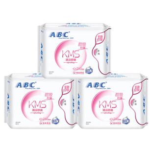 ABC卫生巾姨妈女正品超薄夜用280mm整箱批发组合装官方旗舰店官网