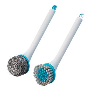 茶花短柄锅刷洗碗刷子清洁刷洗锅刷不伤锅家用洗碗刷厨房清洁神器