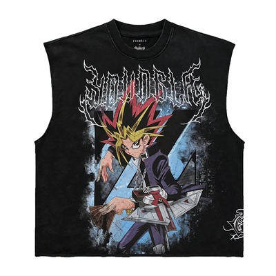 Yu-Gi-Oh棉质宽松运动训练男背心