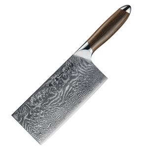 张小泉大马士革钢切菜刀家用厨房刀具厨师专用锋利切片切肉刀正品