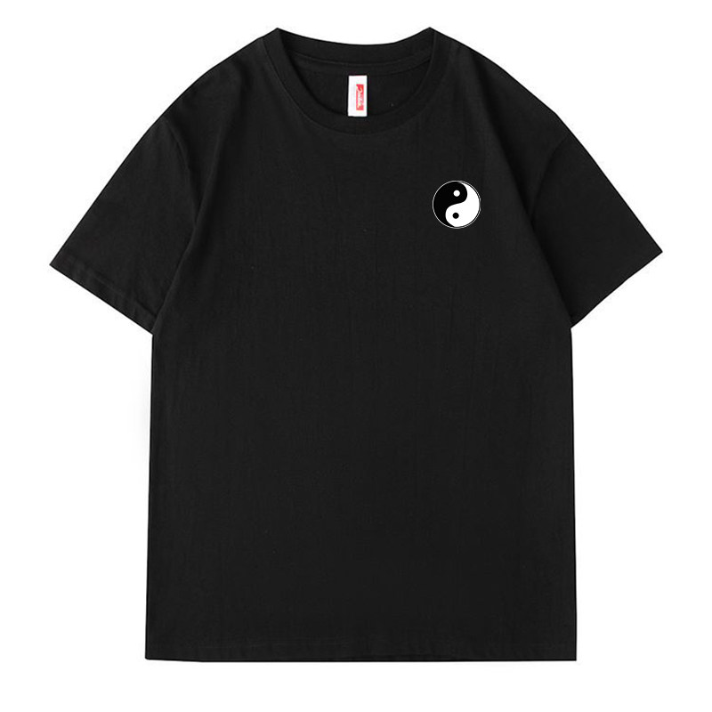 水墨画太极拳八卦T恤短袖运动中国元素练功服纯棉男女衣服定制衫