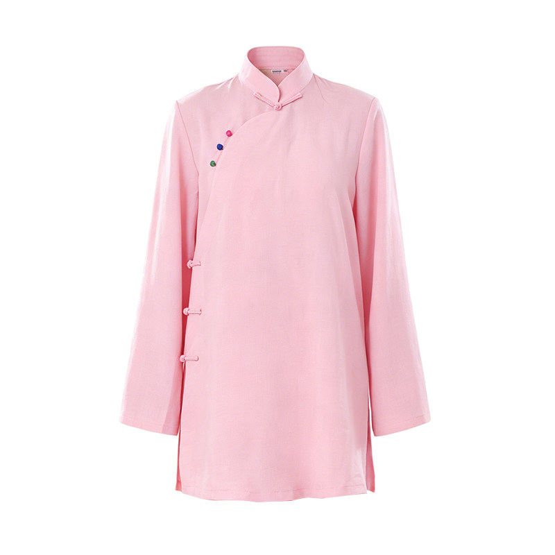 女士斜襟立领太极服武术练功服